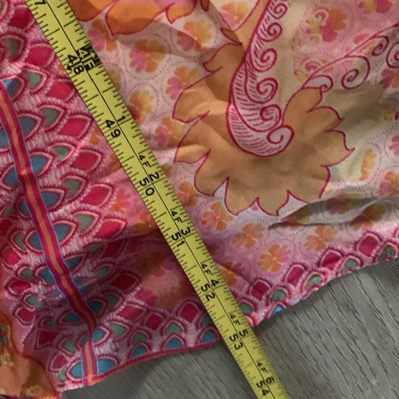 Hale Bob‎ Magnolia Maxi Dress size XS pink orange summer vacation travel party - Picture 7 of 10